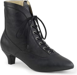 Pleaser Women's Fab1005/Bpu Ankle Bootie 16 Black Faux Leather
