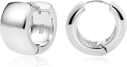 Chunky Hoop Earrings for Women 14k Gold Plated Sterling Silver Huggie Hoops Earrings Small Thick Gold Silver Hoop Earrings Jewelry