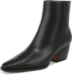 Franco Sarto Women's Vivian Ankle Boot 8 Wide Black Leather