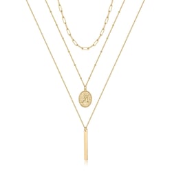 TINGN Gold Layered Initial Necklaces for Women 14K Gold Plated Paperclip Chain Necklace
