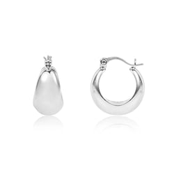 Alexcraft 14K Gold Silver Plated Chunky Hoop Earrings for Women Hypoallergenic Thick Huggie Earring Wide Hoops Everyday Hoop Earrings