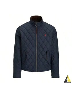 Polo Ralph Lauren Diamond Quilted Zip Up Jacket Navy