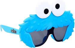 Sun-Staches Cookie Monster Official Lil’ Characters Sesame Street Sunglasses Costume Accessory, UV400 Protection, Sweet Blue Mask, One Size Fits Most Kids Child Cookie Monster Small