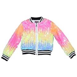 Jojo's Closet JoJo Siwa Big Girl's Pastel Rainbow Sequin Jacket Medium (7/8)