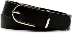 Earnda Women's Faux Leather Chic Belt for Ladies Jeans Medium: fits waist from 29"-32" A_black