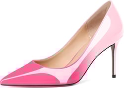 Eldof Women's High Heel Pumps - Classy Pointy Toe Pumps_- Office Wedding Party Event Comfort Heels 6 Peach Pink