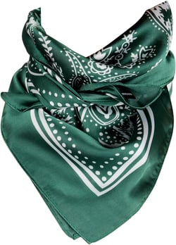 27.5 Inches Satin Head Scarf -Hair Scarf Silk Head Scarf Silk Bandana Silk Hair Wrap Neck Scarf for Women Men Pace - Green
