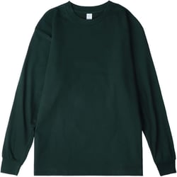 Men's Heavy Cotton Long Sleeve T-Shirt, Super Soft Cotton T-Shirt, Men's Long Sleeve Heavy Cotton Crew Neck 21 Colors XS-2XL (Color : Dark Green, Size : X-Small)