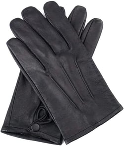 Men's Dress Leather Gloves Large Black