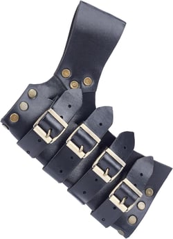 GORGECRAFT Leather Sword Frog Black Retro Medieval Adjustable Faux Leather Sword Holster Belt Universal Free Size Sword Holder for Halloween Christmas Party Knight Warrior Cosplay Costume Accessories
