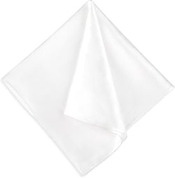 KALIONE Men's Pocket Square Satin Pocket Square for Men Solid Color Neckties Handkerchief Suit Pocket Squares for Men… White