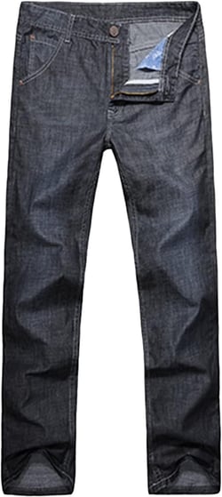 Men's Relaxed Fit Straight Leg Jeans Classic Baggy Hip Hop Denim Pants Lightweight Loose Plain Jean Trousers 46 Dark Blue