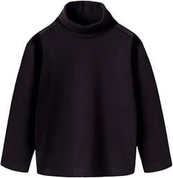 HAXICO Unisex Girls Boys Long Sleeve Crewneck T-Shirt Tee Toddler Turtleneck Cotton Basic Warm Tops Shirts 2-8 Years