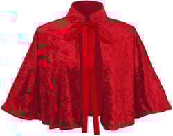 Medieval Shawl Women Renaissance Velvet Cape Wraps Costume Lace Gothic Lolita Cloak for Party One Size Red