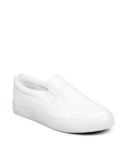 Nature Breeze Women's Casual & Dress Shoes Slip On Mini Platform Sneakers, White, Size 8