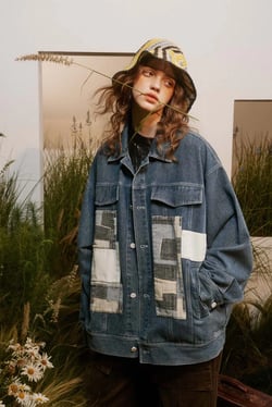 Unisex Jacket Autumn Patch Denim Coat Women's Clothing