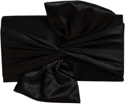 Verdusa Women's Twist Satin Clutch Evening Handbags Crossbody Bag Party Purses One Size Black