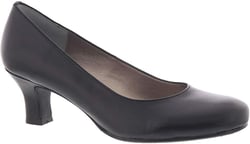 ARRAY Womens Flatter Low Heel Leather Dress Pump 7.5 Black