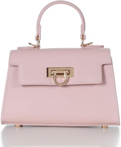 Layla Mini Women’s Top-Handle Handbags – Luxury Crossbody Purse Shoulder Bag for Women – Leather Handbag, Detachable Strap Pastel Pink