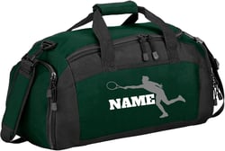 Personalized Sports Duffle Bag with Shoe Compartment (Tennis(Male), Hunter) Hunter Tennis(male)