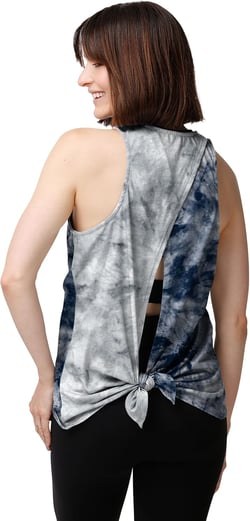 FOCO Women's NFL Team Logo Tie Breaker Tank Top Shirt Dallas Cowboys Small Script Wordmark Tie-dye
