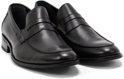 Hakki Men's Paola Slip On Leather Loafers 11.5 Black