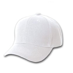 Plain Unisex Baseball Cap - Blank Hat with Solid Color and for Men and Women - Max Comfort White