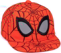 Marvel Spider-Man Kids Snapback Cap | Red Spider Web Summer Hat | Spiderman Superhero Graphic Cap | Adjustable Clasp Headwear