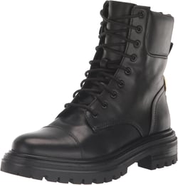 Sam Edelman Women's Aleia Combat Boot 6 Black Leather