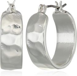 Nine West Women's Silver Small Hoop Earrings