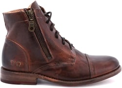 Bed|Stu Bonnie Women’s Distressed Leather Lace Up Boot - Short Combat Ankle Bootie 9.5 Teak Rustic