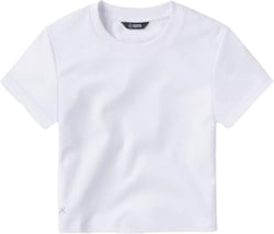 Cuts Clothing Women’s Premium Tomboy Casual Crop Top Baby T-Shirt | Slim-Fit & Cropped | PYCA Pro Soft Fabric Large White