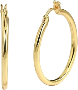 Earrings for Women Gold Hoop Earrings 18K Gold Plated Hypoallergenic Lightweight Chunky Thick Open Hoops Gold Earrings for Women Twisted Huggie Hoop Jewelry Circle A