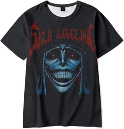 Solo Leveling Statue of God 3D Print T-Shirt Merch Men Short Sleeve Women Funny Tee Unisex Harajuku Tops X-Large Style