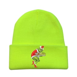 KYGABAK Clearance before Christmas,Grinch Hat,Christmas Beanie Hats for Men Women, Christmas Grinch Hat Christmas Gifts Christmas Grinch on Green Winter Knit Hat