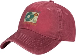 Retro I'm Not Old I'm Classic Vinyl Record Unisex Baseball Cap Vintage Men Women Low Profile Dad Hat Adjustable Black One Size Red