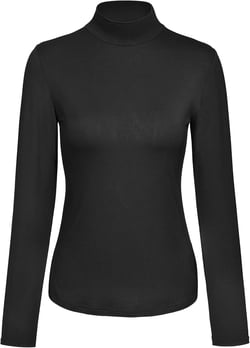 Kindcall Womens Slim Fitted Mock Turtleneck Tops Long Sleeve Lightweight Base Layer Shirts