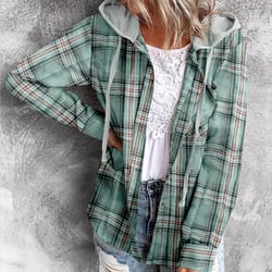 Bdfzl Flannel Shirts for Women & Girls Long Sleeve Buffalo Plaid Tops Womens Button Down Shirts Western Plaid Shirts for Women