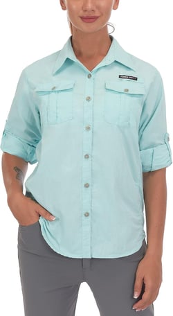 Little Donkey Andy Women's UPF 50+ UV Protection Shirt, Long Sleeve Fishing Shirt, Breathable and Fast Dry