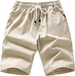 Cotton Shorts for Men Stretch Lightweight Quick Dry Short Pants Slim Fit Elastic Shorts Breathable Wicking Short 5X-Large Khaki