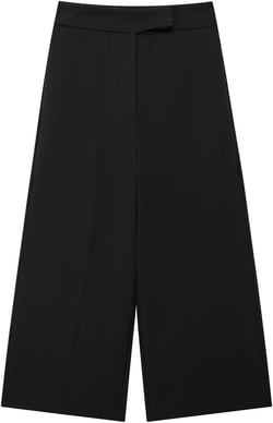 Dressy Loose Fit Pants for Women High Waist Work Office Palazzo Pants Summer Casual Wide Leg Trousers with Pockets Small Black