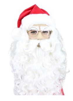 Santa Beard and Wig Set White Old Man Wizard Wig Costume Accessories Grandpa Christmas Costume Wig