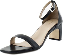 Naturalizer Women's 27 Edit Iriss Ankle Strap Sandal 9 Wide Black Leather