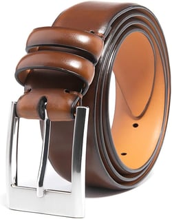 Men's Belt, Genuine Leather Dress Casual Belts for Men, Single Prong Buckle Belt For Jeans Work Business 1233burnt Umber 40