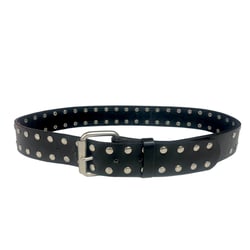 Black Silver Studded Leather Belt