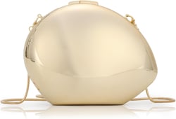 GOKTOW Acrylic Clutch Purse Metallic Unique Evening Bags for Women Party Gold