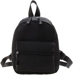 Casual Nylon Women Mini Backpack Fashion Solid Color Preppy Style Female Small Travel Knapsack Rucksacks (Style A Black) Style a Black