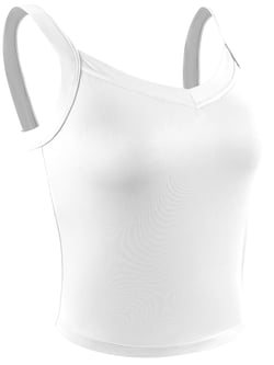 Cadmus Women's Sport Bra Athletic Tank Top for Running Yoga Workout Crop Top, White, 2196, XX-Large