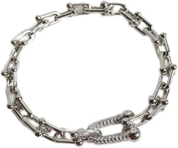THIKK Popular New Women Bracelet Stainless Steel Luxury Jewelry Punk Zircon Gift Chain bracelets Small size silver