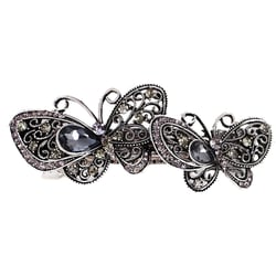 Hair Barrette French Vintage Hair Pins Clasp Rhinestones Butterfly Hair Clip for Women Girls,Butterfly Barrettes for Women